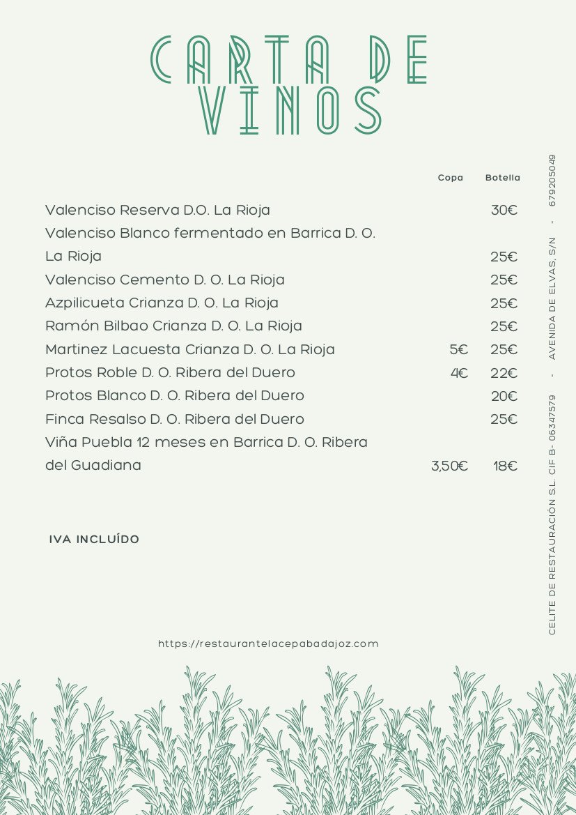 Imagen carta de vinos